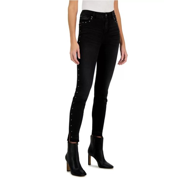 INC International Concepts Black High Rise Jeans - Picture 1 of 9